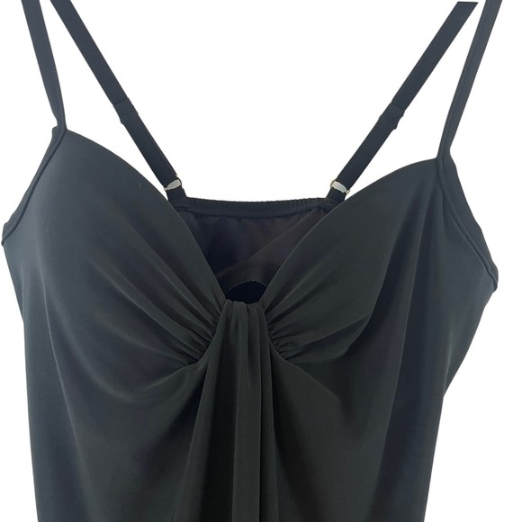 MIRACLESUIT ROCK SOLID MARINA UNDERWIRE TANKINI TOP IN BLACK SIZE 10 - Picture 6 of 13